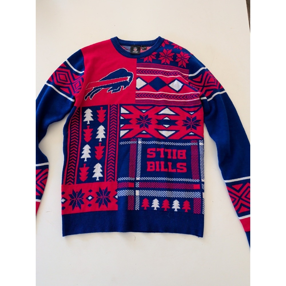 Buffalo Bills Christmas Sweater Men's Medium